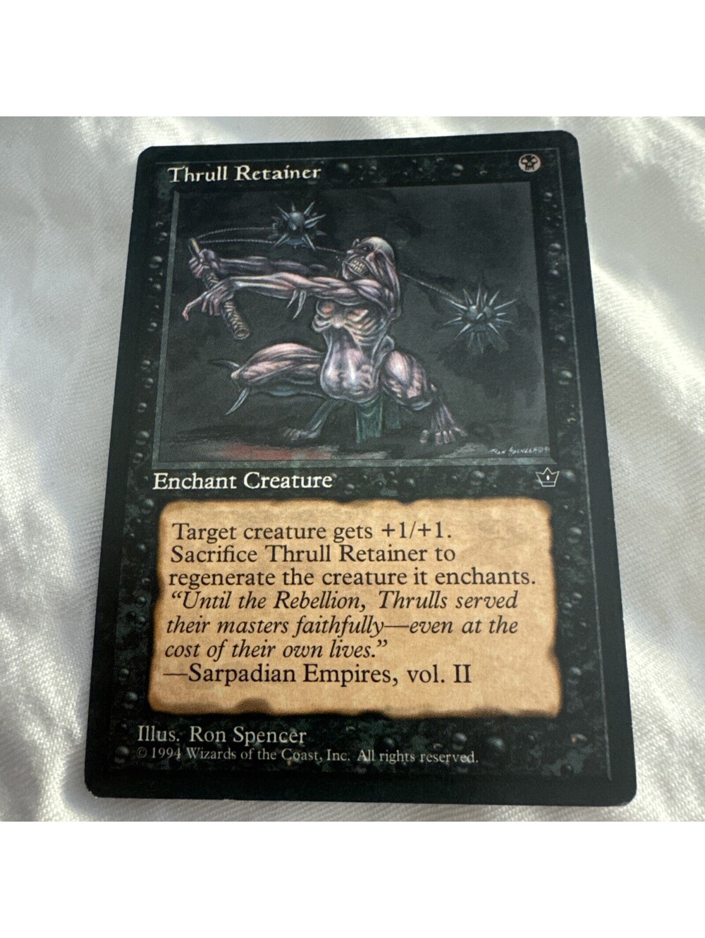 MTG Magic The Gathering Card Thrull Retainer Enchant Creature Black Fallen Empir